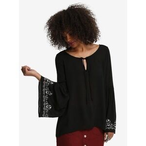 The Nightmare Before Christmas Jack Skellington Bell Sleeve Top, Size Medium